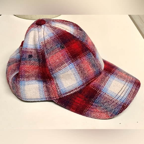 COPY - Adult One Size Fits Most Red Plaid Wool Blend GAP + PENDLETON Baseball C… - Picture 13 of 16